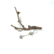 Bee-flower-earrings-silver-dropper-sandrakernsjewellery